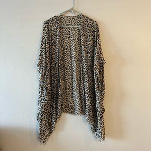 american eagle leopard kimono